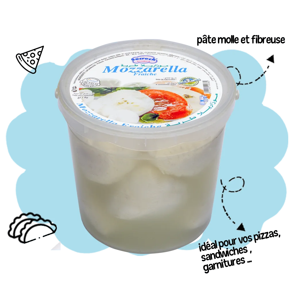 Mozzarella fraîche boule - 1Kg – Image 2