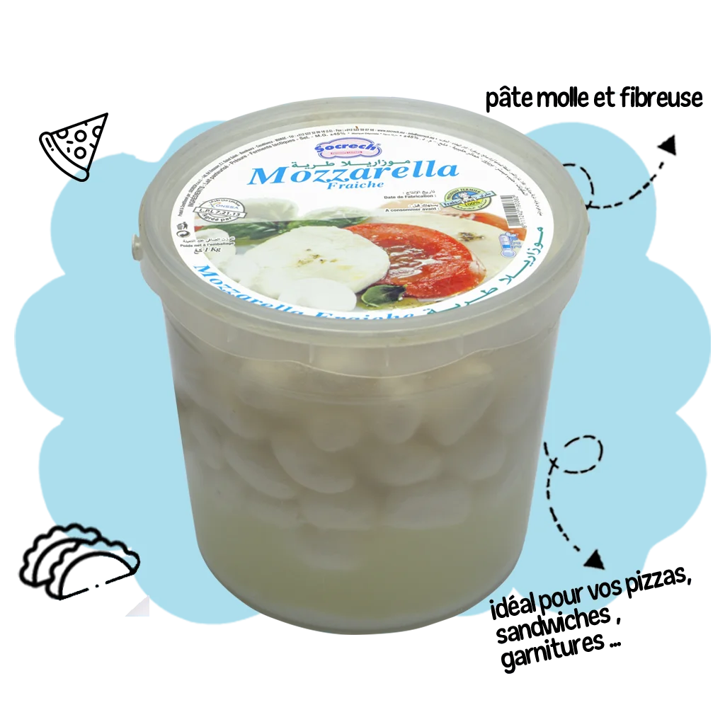 Mozzarella fraîche bille – 1Kg – Image 2